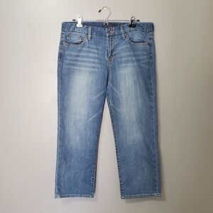 Lucky Brand Sweet Jean Crop Light Blue Straight Leg Womens Capri Size 12/31